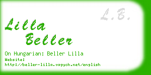 lilla beller business card